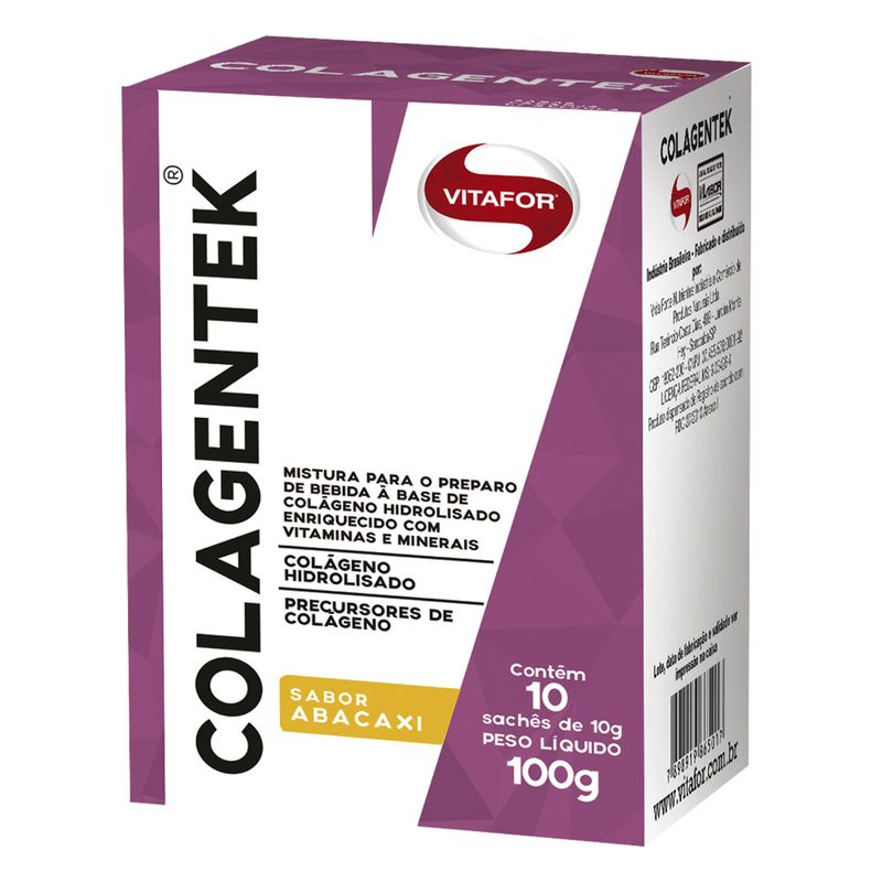 vitafor-colagentek-abacaxi-10-saches-10g-cada-100g-loja-projeto-verao