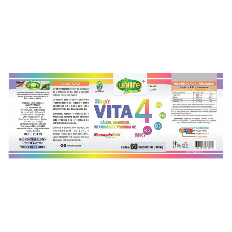 unilife-magic-vita4-710mg-60-capsulas-vegetarianas-vegan-loja-projeto-verao-rotulo