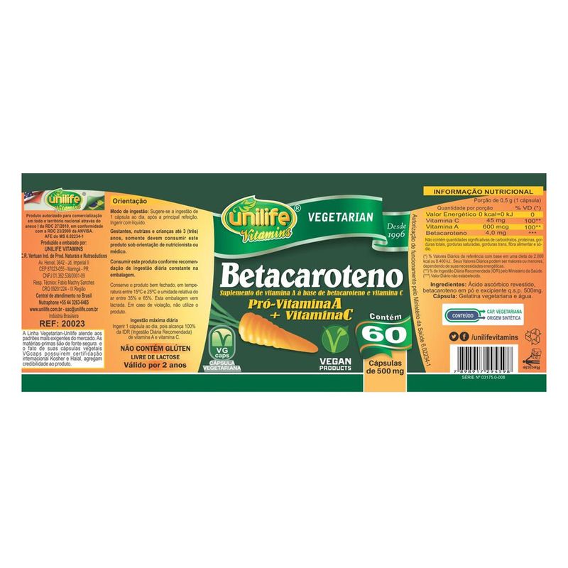 unilife-betacaroteno-500mg-60-capsulas-vegetarianas-loja-projeto-verao-rotulo