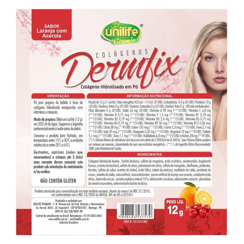 unilife-dermfix-colageno-hidrolisado-em-po-sabor-laranja-com-acerola-15-saches-de-12g-cada-loja-projeto-verao