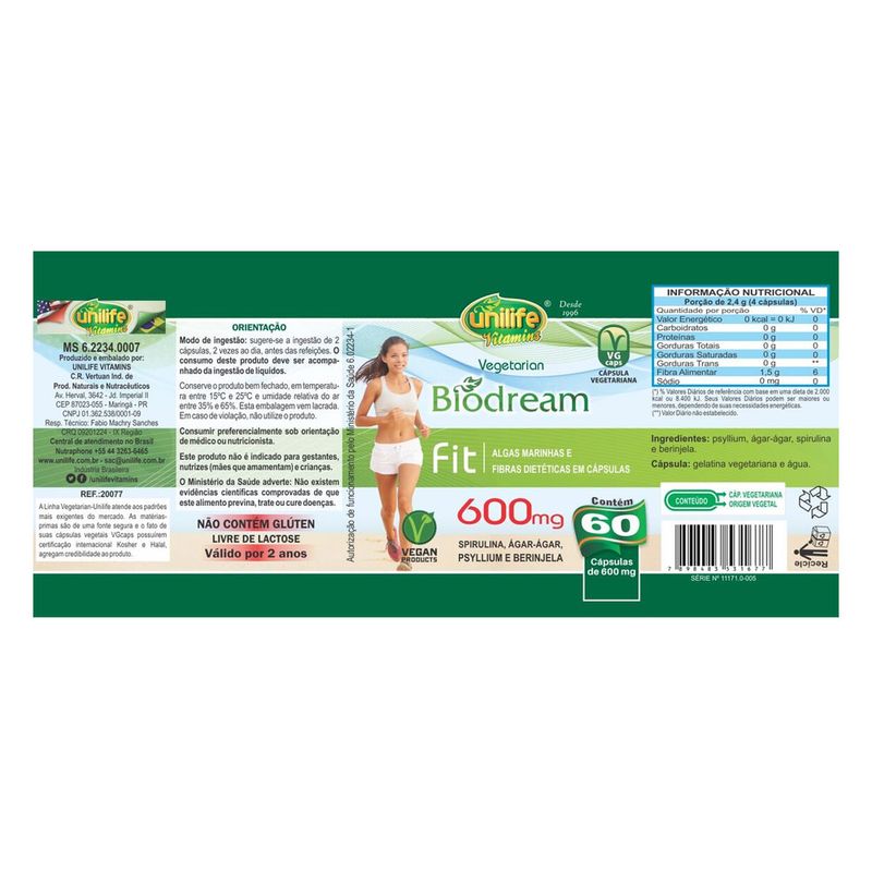 unilife-biodream-600mg-60-capsulas-vegetarianas-loja-projeto-verao-rotulo
