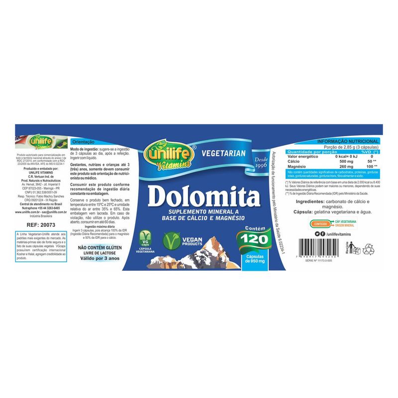 unilife-dolomita-calcio-magnesio-950mg-120-capsulas-vegetarianas-loja-projeto-verao-rotulo