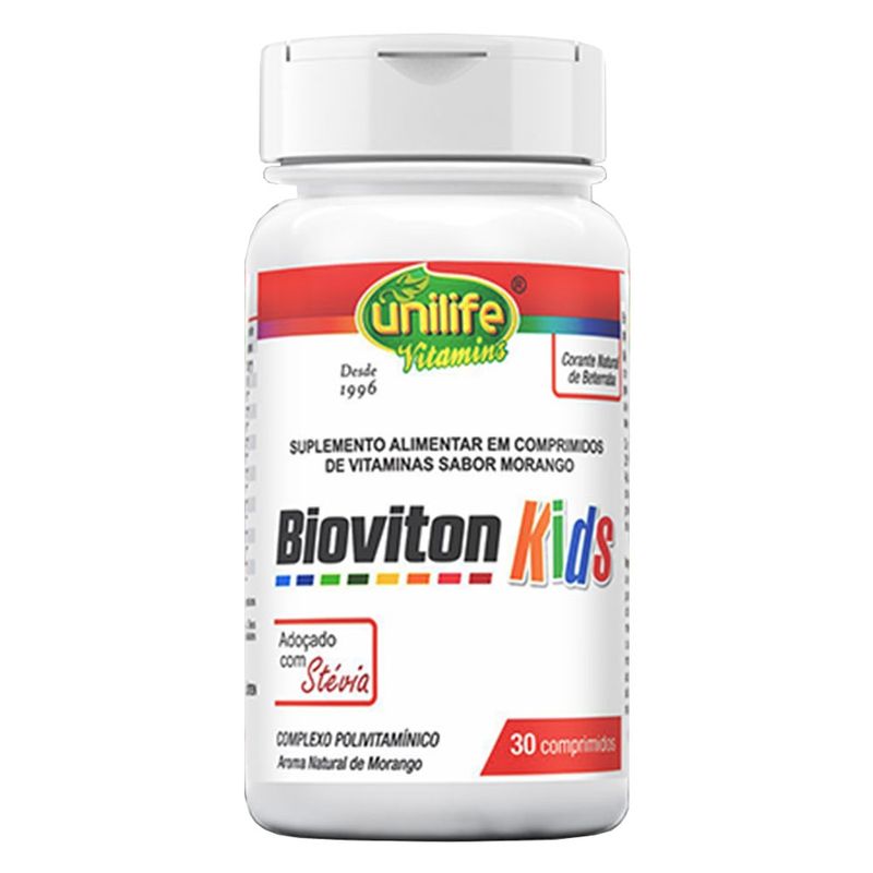 unilife-bioviton-kids-com-stevia-polivitaminico-aroma-morango-30-comprimidos-loja-projeto-verao