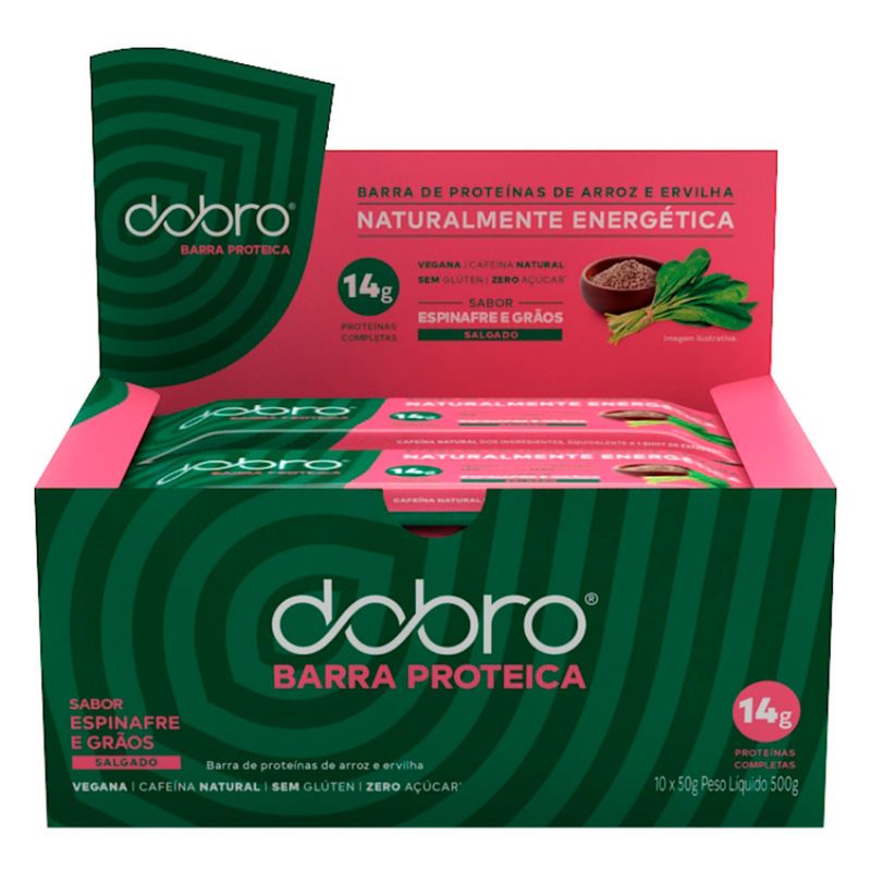 dobro-caixa-10x-barra-proteica-sabor-espinafre-e-graos-salgado-vegana-50g-loja-projeto-verao