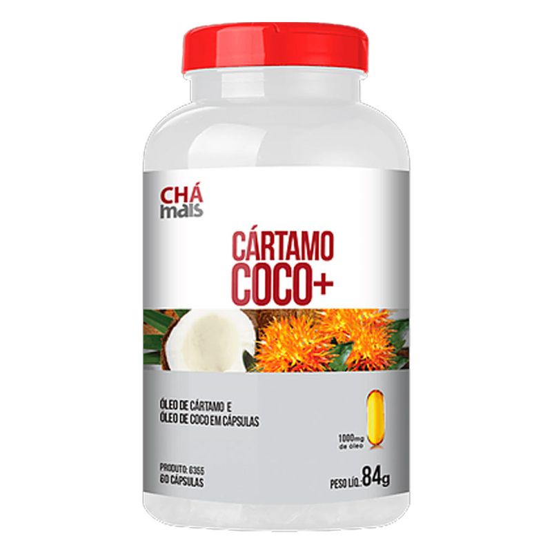 cha-mais-oleo-cartamo-coco-1000mg-60-capsulas-loja-projeto-verao