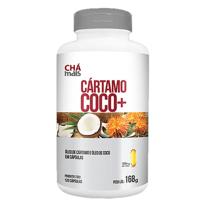 cha-mais-oleo-cartamo-coco-1000mg-120-capsulas-loja-projeto-verao