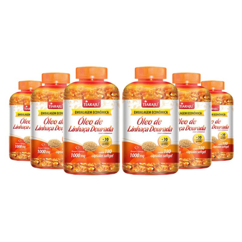 tiaraju-kit-6x-oleo-de-linhaca-1000mg-180-softgels-30-extra-loja-projeto-verao