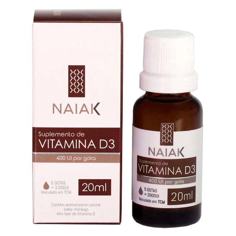 Vitamina D3 em Gotas (400UI) 20Ml - Naiak comprar aqui - NOA