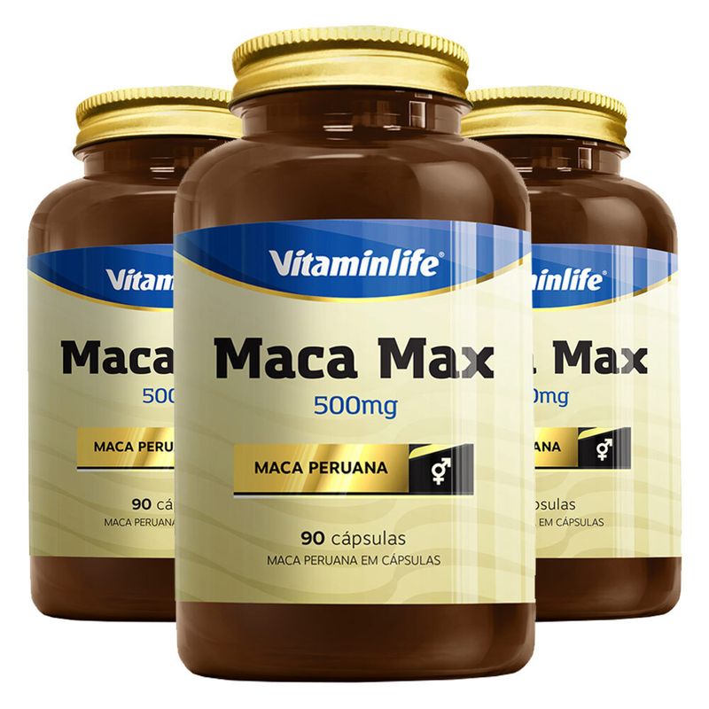 vitaminlifekit3xmacamaxmacaperuana500mg90capsulaslojaprojetoverao