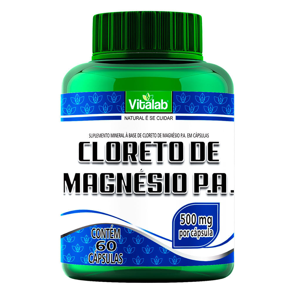 Cloreto De Magnésio Pa 500mg 60 Cápsulas Vitalab Comprar Aqui Noa 3258