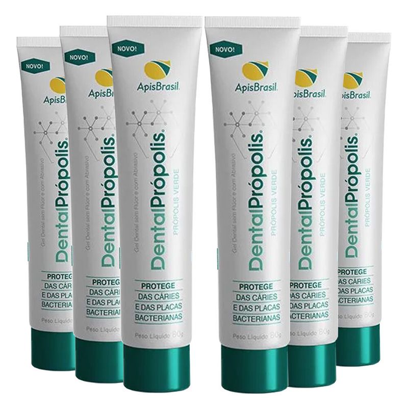 apis-brasil-kit-6x-dental-propolis-verde-80g