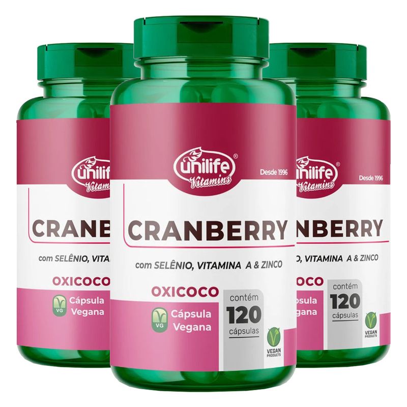 unilife-kit-3x-cranberry-selenio-vitamina-a-zinco-oxicoco-120-capsulas-vegana