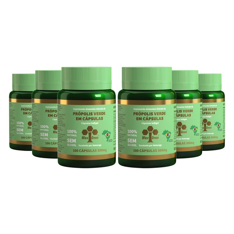 wax-green-kit-6x-propolis-verde-80-extrato-seco-n51-300mg-100-capsulas-softgel