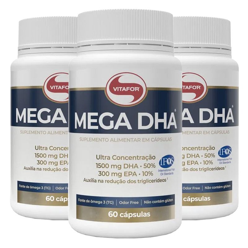 vitafor-kit-3x-mega-dha-ultra-concentrado-1500mg-dha-300mg-epa-ifos-60-capsulas