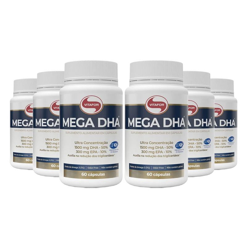 vitafor-kit-6x-mega-dha-ultra-concentrado-1500mg-dha-300mg-epa-ifos-60-capsulas