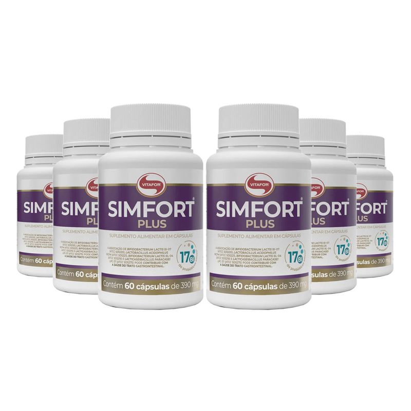 vitafor-kit-6x-simfort-plus-390g-60-capsulas