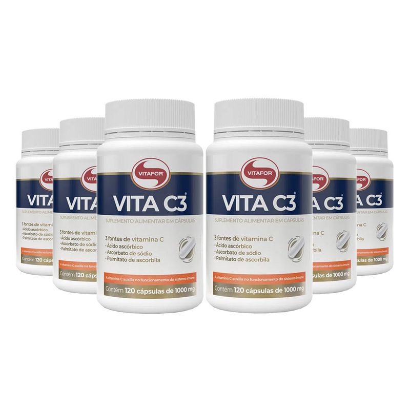 vitafor-kit-6x-vita-c3-1000mg-120-capsulas