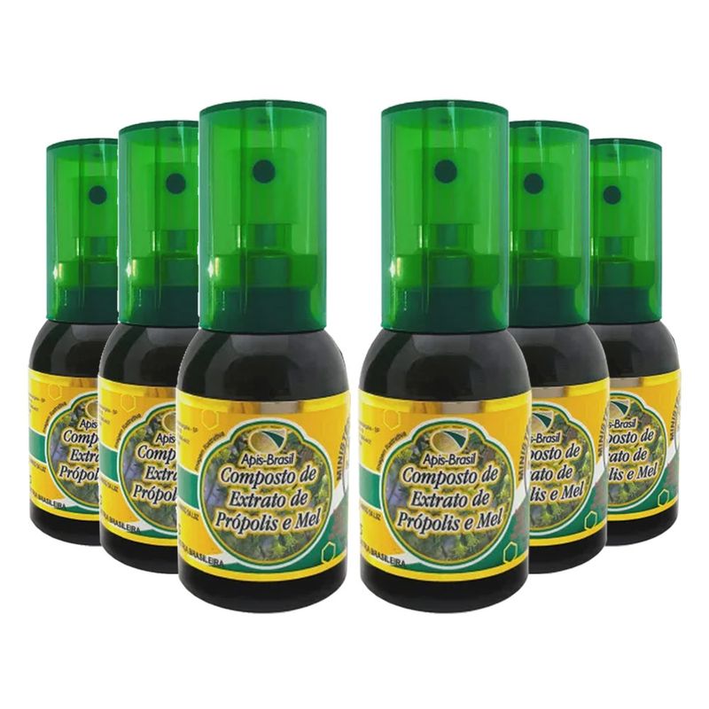 apis-brasil-kit-6x-spray-composto-de-extrato-de-propolis-e-mel