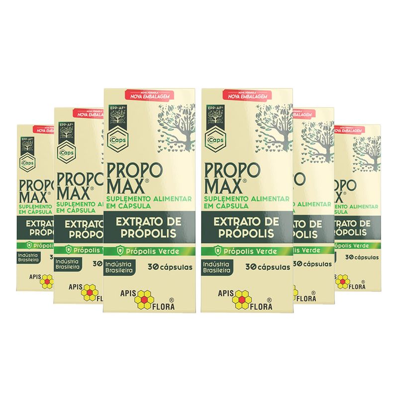 apis-flora-kit-6x-propomax-extrato-de-propolis-verde-30-capsulas