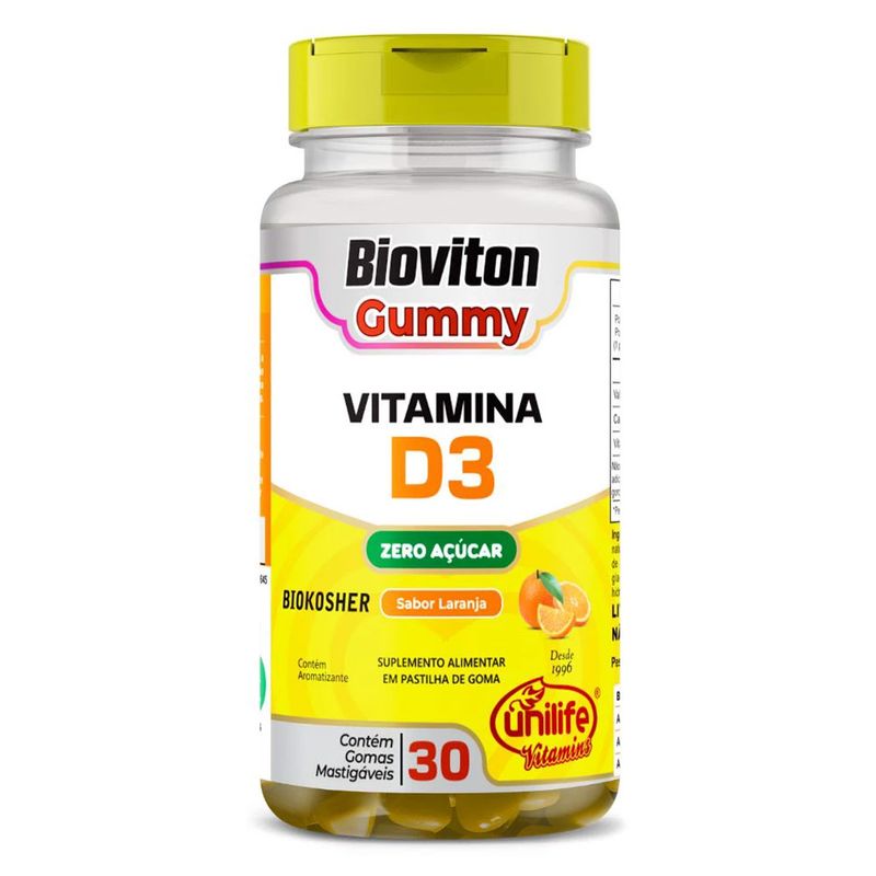 unilife-vitamina-d3-bioviton-gummy-sabor-laranja-30-gomas-mastigaveis